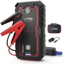 [한국총판] UTRAI Jstar1 자동차 점프스타터 16000mAh용량 2000A시동전류 12V 차량용 오토바이 점프스타트, 1개