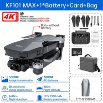 kf101 max gps drone 4k profesional hd eis 카메라 손떨림 방지 5g wifi 3 축 짐벌 항공 사진 브러시리스 foldable quadcop, kf101max 1b cb 64기가바이트