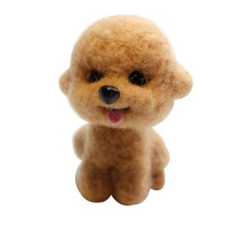 DIY 동물 양모펠트 니들펠트 패키지 세트 HG-64, 1세트, 푸들 초코