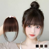 비틀버드 인모 풀뱅 탑커버 앞머리가발 헤어피스 SD_230341 (9848871), 흑갈색_B타입, 본상품선택, 흑갈색