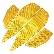 발받침 오토바이 발판 풋레스트 페달 CNC 매트 알루미늄 합금 강화 풋패드 야마하 Xmax 300 XMAX300 17 18 용 186256, 골드