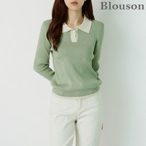 [블루종] 골지 카라배색 니트_B2208KN160C