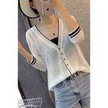 여성 루즈핏 7부 여름가디건 데일리가디건