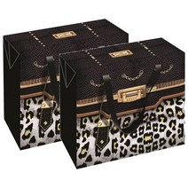 Ogilvies Designs 오길비스 디자인 선물 개 상자 스퀘어 개 레오파드 2개