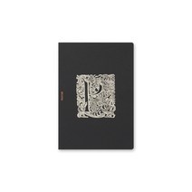 plotter 플로터 5주년한정 플로터 백금 P스탬핑 줄눈 노트 80매 A5 사이즈, 블랙  백금박 + A5