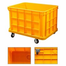 오너클랜 사각 운반 상자 대형 플라스틱 다용도 점보 박스 200L, S배출구포함우레탄