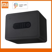 Xiaomi Mijia 스마트 안전 금고 Duress 지문 경보 연결 카메라 녹화 진동 경고, 01 Black