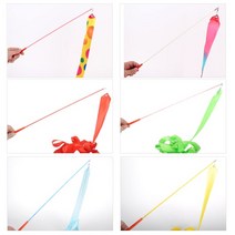 다양한 안전리듬체조리본 특별한날 파티 리듬체조 교구 응원용품 체육 줄 군밤이네, 안전리듬체조리본(레드)