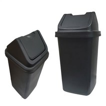브니엘 블랙 사각휴지통 4호 30L 스윙스타일, 1