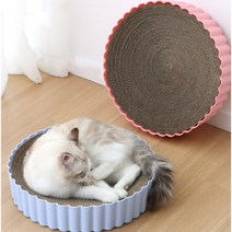 부투펫 고양이 쇼파 스크래쳐 원형 둥지 침대 캣모나이트 냥모나이트 타르트, 소형, 블루