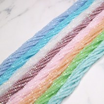 2mm 무광 AB 론델컷 크리스탈 / 반지 팔찌만들기 재료, 블루