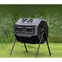 음식물 쓰레기 회전 퇴비통 거름 발효 야외 시골 주택