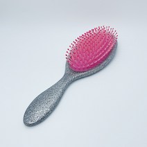 실버 반짝이 쿠션 헤어 브러쉬
