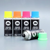 모로토우 형광 락카스프레이 리폼페인트 무광 5가지 색상, S401 네온 옐로우 (337301)