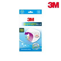 3M 황사 미세먼지 마스크 9012 KF80 20개 낱개 화이트, 단품