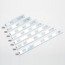 파스텔라운지 헤펠레 서랍 레일 3단 볼레일(폭45mm), 실버(400mm)