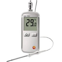 Testo 108-2 방수 식품 온도 측정기 0563 잠금 가능 T 타입 프로브 포함, 01 White