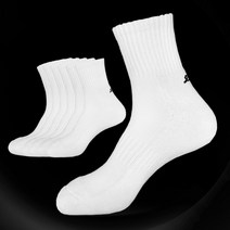 6켤레 고급면 폭신한 이중쿠션 스포츠양말 골프 테니스 러닝 농구, 블랙 여성용 6켤레 (220~250mm)