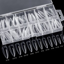 폴리 손톱 네일 연장 젤 인조 코핀 팁 120pcs 말캉팁, 1-말캉팁-아몬드