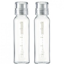 하리오 드레싱 보틀 세트 240ml 2PK 오일병 소스병 양념 참기름병 재료 밀폐용기, 펄그레이
