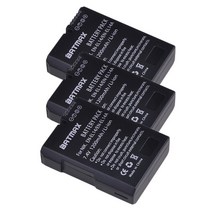 Batmax EN-EL14 EL14 1200mAh 니콘 D3100 D5600 P7000, 03 3 battery