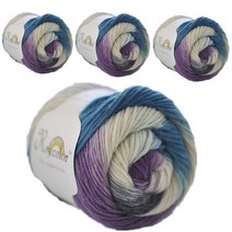 Everyshine 양털실 무지개 바늘실 50gX4p, 07