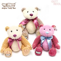 기프트앤돌 정품 밍런 수제 리본 뽀그리 테디베어 MR198-49 30cm, 카멜, 상세페이지 참조