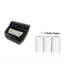 포스트잇 프린터 라벨링기 소형 휴대용 Tikect 열전사 비즈니스 홈 스토어용 케이스 블루스 USB 포함 3 인치 80mm 198351, 3종이 추가, 우리 플러그