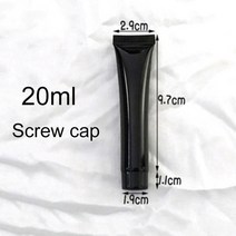 로션용기 화장품용기 플라스틱용기10ml 200g 검정색 빈 화장품 스퀴즈 병 리필용 메이크업 로션 크림 용기, 04 20ml