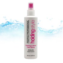 팜파스 홀딩스타일 피니싱 앤 샤인 하드 스프레이 250ml 셋팅력 초강력 물스프레이타입 헤어샵 전문가용 딱딱하지 않은 자연스러운 스타일링 완성 지속력 향기로움은 덤