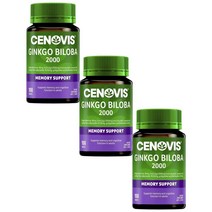 Cenovis 세노비스 은행나무 추출 2000 메모리 서포트 Ginkgo Biloba 2000 Memory Support 100정, 3개