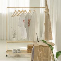 원목 인테리어 우드 행거 인테리어 촬영 소품 바퀴 행거 아이방 꾸미기, 60cm(소)