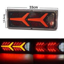 자동차후진등 호환 2pcs 12v24v led 자동차 트럭 테일 라이트 브레이크 라이트 턴 신호 램프 트레일러 밴 보트 rv 캐러밴 버스 트럭 utv에 대 한 후면 램프, 33cm 12v 2x