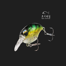 초이피싱 SY-1 크랭크베이트 크랑크 소형 배스 루어 낚시 미끼, 초록+노랑