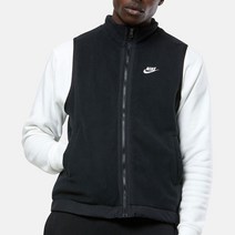 나이키 남성 기모 조끼 부드러운 촉감의 집업 후리스 빅로고 베스트 내부 메쉬 소재 2겹 슬리브리스 겨울 뽀글이 자켓 털 조끼 검정