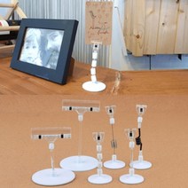2개 부착 쇼클립 명함 메모 꽂이 페이퍼 홀더 메모판 클립 POP, 제품선택, 스프링줄+반달집게