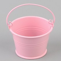 빈 빈티지 원통형 홈가드닝 미니 양철 토분 화분 핑크