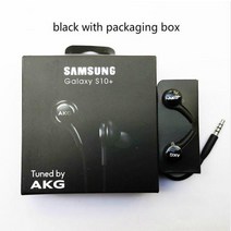 액션 카메라 삼각대 셀카봉 스탠드 짐벌 samsung 이어폰 galaxy s8 s9 s10 akg eo-ig955 헤드셋 3.5mm 인이어(마이크 와이어 포함), S10 블랙 이어폰