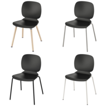 이케아 식탁의자 SVENBERTIL 스벤베르틸 의자 블랙/에른프리드 자작나무