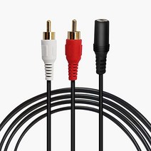 3.5mm 암컷-2개 RCA 수컷 스테레오 오디오 Y 케이블 2팩 TV용 골드 도금 어댑터 스마트폰 MP3 태블릿 스피커 홈시어터-8인치