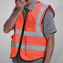 안전 조끼 오토바이 타기를위한 360도 반사 안전 조끼 빨 작업 조끼, 오렌지 xxl