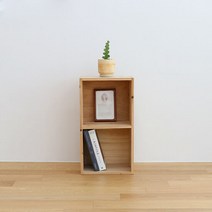 DIY 간편조립 삼나무 2단 책장 330 원목 책꽂이, 단품