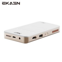 EKASN 4K DLP 포터블 미니빔 빔프로젝터 OS 9.0탑재/핸드폰 무선미러링가능/블루투스 기능 지원 S90, 하얀