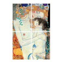 액자 벽면 스티커 포인트 클림트모자상 화장실 욕실 그래픽 타일 FM-16405 명화 포인트스티커