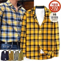 에이폴켄 CT-C1 내추럴 기모 체크남방 빅사이즈 95-130까지 커플셔츠