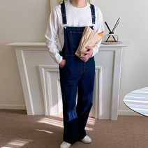 뉴메이드 현규 데님 멜빵 청바지 / 빅사이즈 2XL 4XL