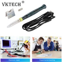 납땜기 솔더링 5V 8W 전기 솔더 철 재 작업 역 열 연필 용접 BGA 복구 도구 키트 주석 와이어와 USB 납땜, 한개옵션0