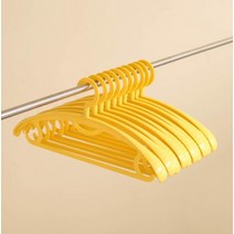 이케아옷걸이 다이소옷걸이 니트옷걸이 10p 노란색