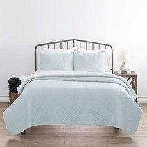 미국발송 Linen Market Herring 패턴 퀼트 세트 퀸 페일 블루, Pale Blue