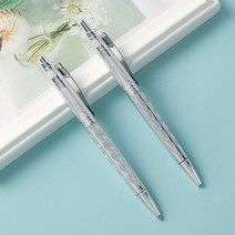고급 사무용 볼펜 검정 실버 판촉 사은품 학생 졸업 입학 선물 용 볼펜 10P